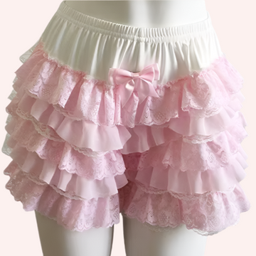 Coquette Style Ruffle Bloomer Shorts