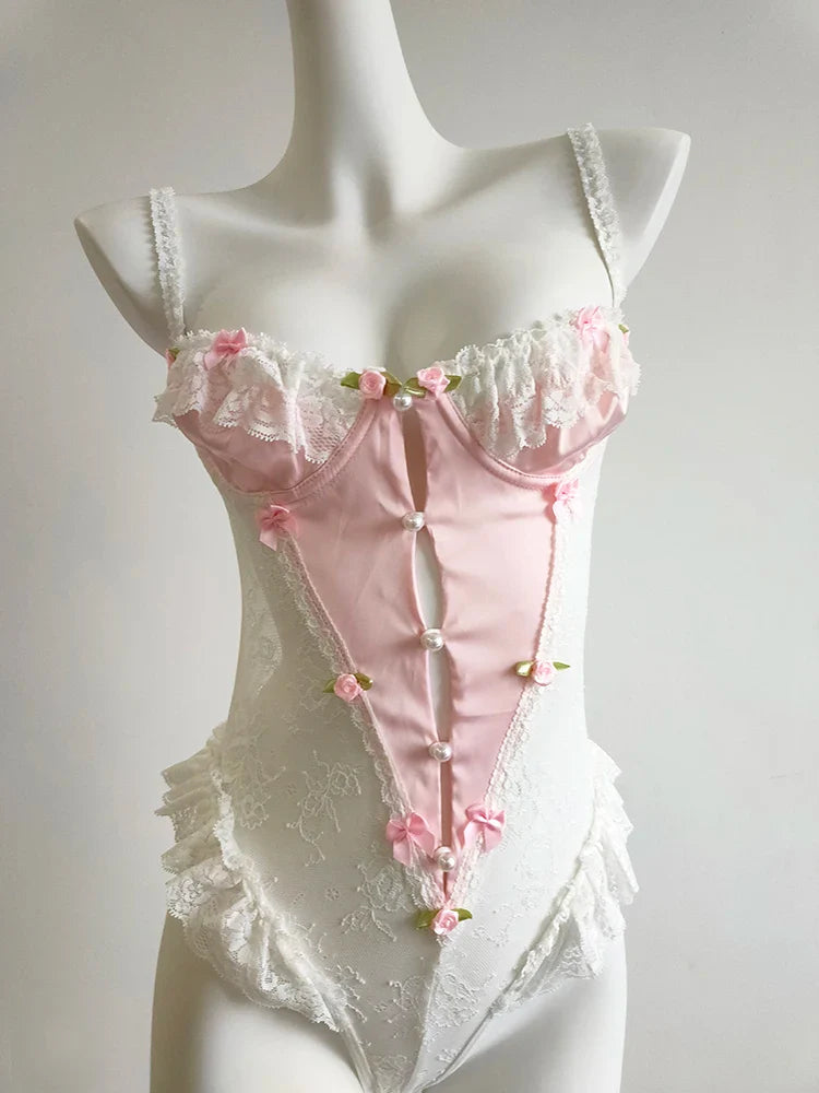 Rose Petal Coquette Bodysuit