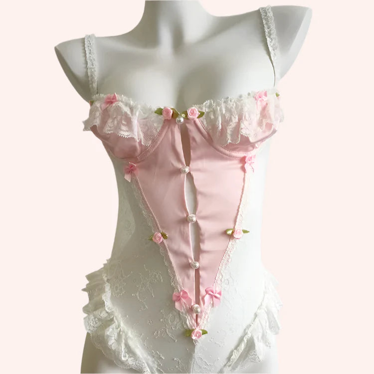 Rose Petal Coquette Bodysuit
