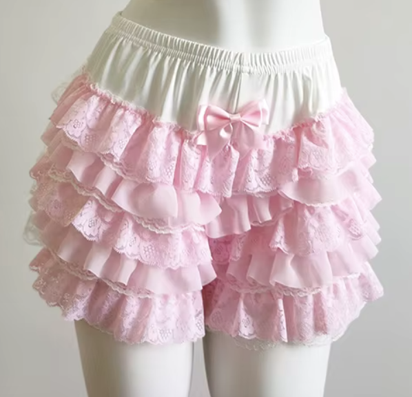 Coquette Style Ruffle Bloomer Shorts