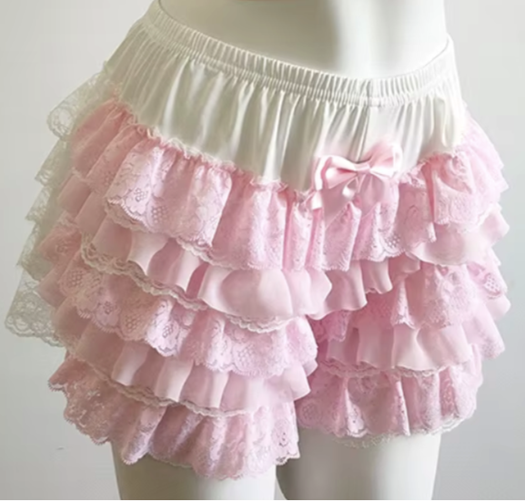 Coquette Style Ruffle Bloomer Shorts